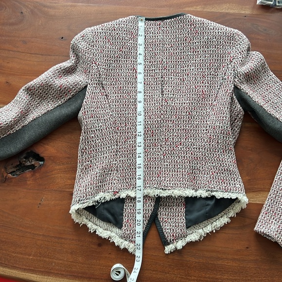 Rebecca Taylor Cropped Blazer with Leather Details - Picture 13 of 13